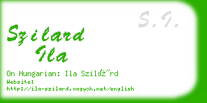 szilard ila business card